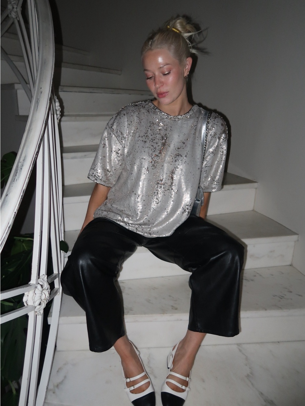 Free people oversized sequin tshirt